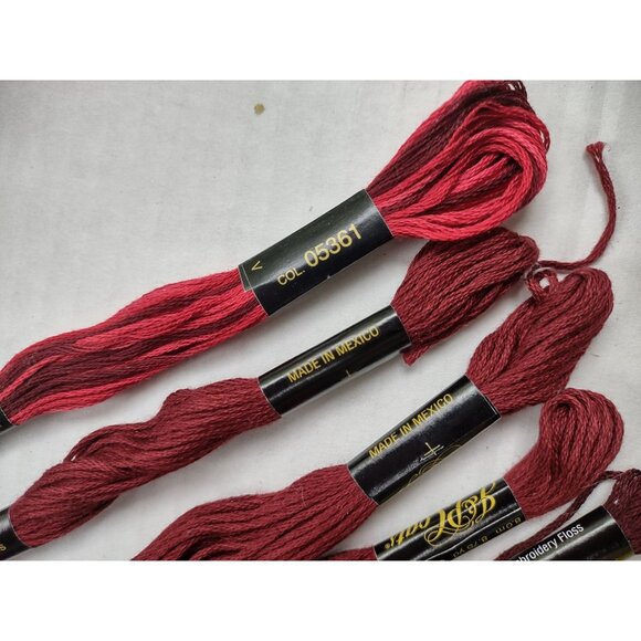 Loops and Thread/ JP Coats Yellow and Burgundy Embroidery Floss Cross Stitch Thr - Picture 7 of 7